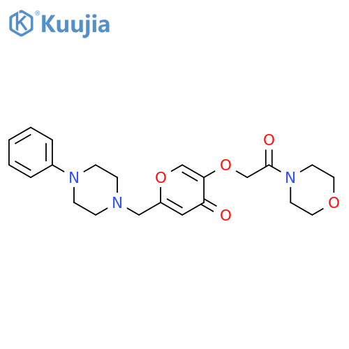 5-2-(morpholin-4-yl)-2-oxoethoxy-2-(4-phenylpiperazin-1-yl)methyl-4H-pyran-4-one structure