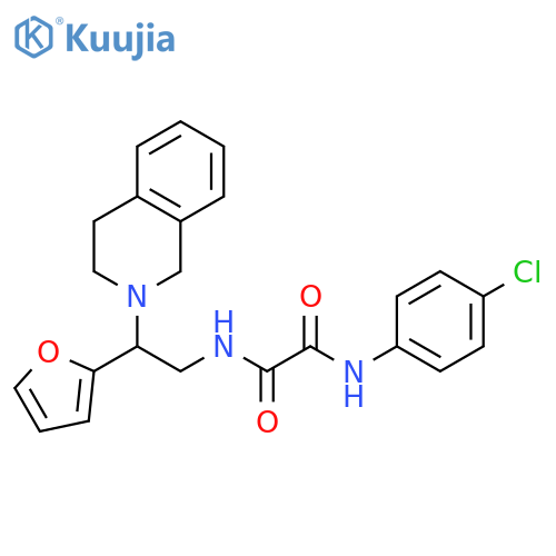 N'-(4-chlorophenyl)-N-2-(furan-2-yl)-2-(1,2,3,4-tetrahydroisoquinolin-2-yl)ethylethanediamide structure