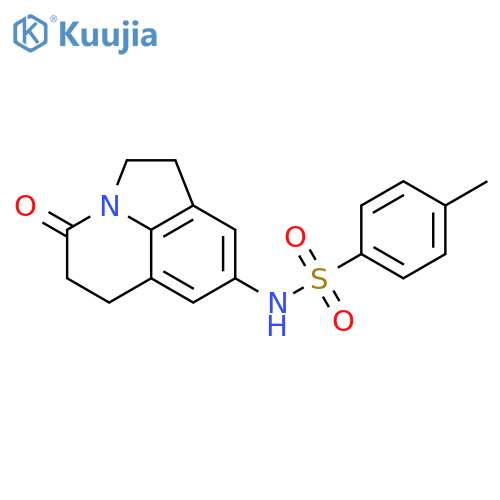 4-methyl-N-{11-oxo-1-azatricyclo6.3.1.0^{4,12}dodeca-4(12),5,7-trien-6-yl}benzene-1-sulfonamide structure