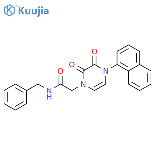 N-benzyl-2-4-(naphthalen-1-yl)-2,3-dioxo-1,2,3,4-tetrahydropyrazin-1-ylacetamide structure