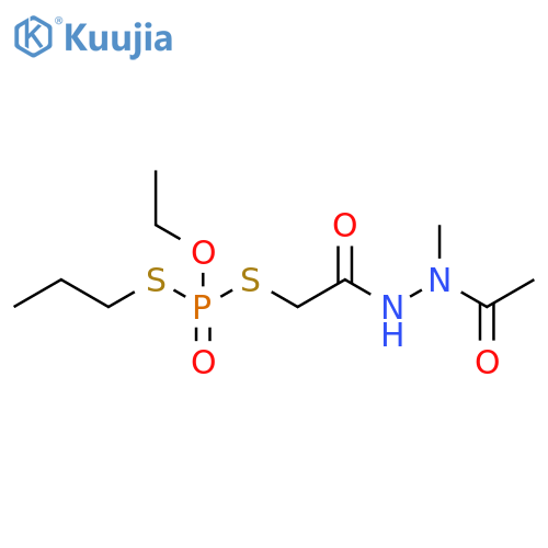 Acetic acid, 2-[[ethoxy(propylthio)phosphinyl]thio]-, 2-acetyl-2-methylhydrazide structure