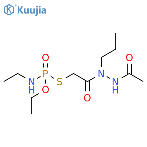 Acetic acid, 2-[[ethoxy(ethylamino)phosphinyl]thio]-, 2-acetyl-1-propylhydrazide structure