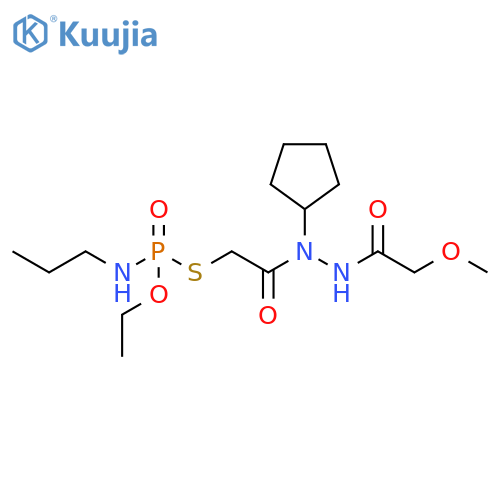 Acetic acid, 2-[[ethoxy(propylamino)phosphinyl]thio]-, 1-cyclopentyl-2-(2-methoxyacetyl)hydrazide structure