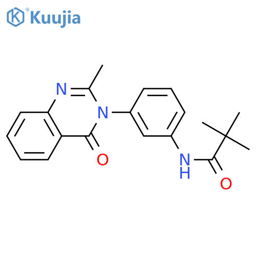 2,2-dimethyl-N-3-(2-methyl-4-oxo-3,4-dihydroquinazolin-3-yl)phenylpropanamide structure