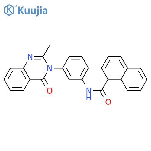 N-3-(2-methyl-4-oxo-3,4-dihydroquinazolin-3-yl)phenylnaphthalene-1-carboxamide structure