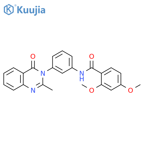 2,4-dimethoxy-N-3-(2-methyl-4-oxo-3,4-dihydroquinazolin-3-yl)phenylbenzamide structure