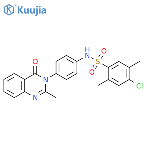 4-chloro-2,5-dimethyl-N-4-(2-methyl-4-oxo-3,4-dihydroquinazolin-3-yl)phenylbenzene-1-sulfonamide structure