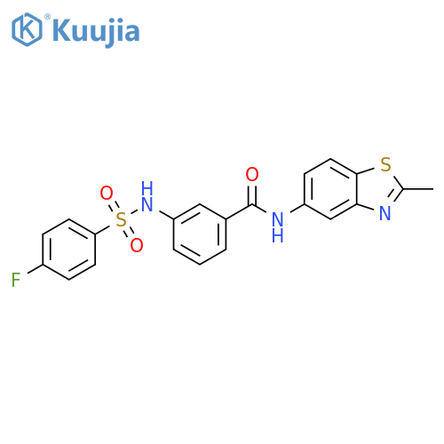 3-(4-fluorobenzenesulfonamido)-N-(2-methyl-1,3-benzothiazol-5-yl)benzamide structure