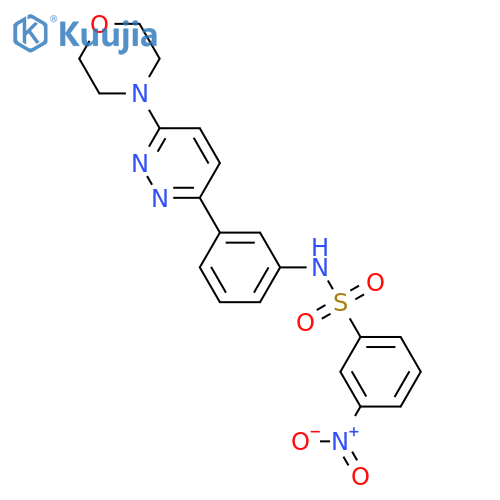 N-{3-6-(morpholin-4-yl)pyridazin-3-ylphenyl}-3-nitrobenzene-1-sulfonamide structure