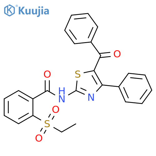N-(5-benzoyl-4-phenyl-1,3-thiazol-2-yl)-2-(ethanesulfonyl)benzamide structure