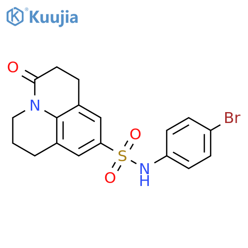 N-(4-bromophenyl)-2-oxo-1-azatricyclo7.3.1.0^{5,13}trideca-5,7,9(13)-triene-7-sulfonamide structure
