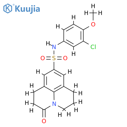 N-(3-chloro-4-methoxyphenyl)-2-oxo-1-azatricyclo7.3.1.0^{5,13}trideca-5,7,9(13)-triene-7-sulfonamide structure