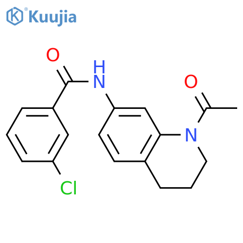 N-(1-acetyl-1,2,3,4-tetrahydroquinolin-7-yl)-3-chlorobenzamide structure