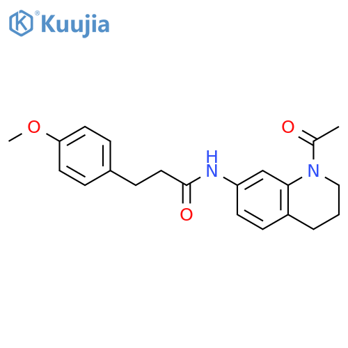 N-(1-acetyl-1,2,3,4-tetrahydroquinolin-7-yl)-3-(4-methoxyphenyl)propanamide structure