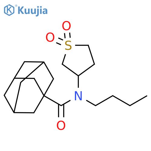 N-butyl-N-(1,1-dioxo-1lambda6-thiolan-3-yl)adamantane-1-carboxamide structure