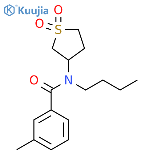 N-butyl-N-(1,1-dioxo-1lambda6-thiolan-3-yl)-3-methylbenzamide structure