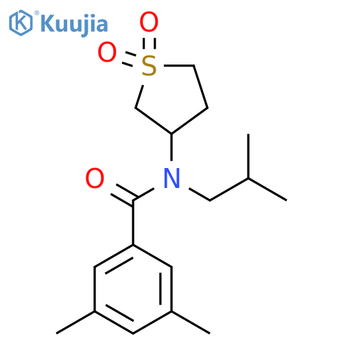 N-(1,1-dioxo-1lambda6-thiolan-3-yl)-3,5-dimethyl-N-(2-methylpropyl)benzamide structure
