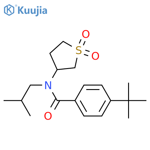 4-tert-butyl-N-(1,1-dioxo-1lambda6-thiolan-3-yl)-N-(2-methylpropyl)benzamide structure