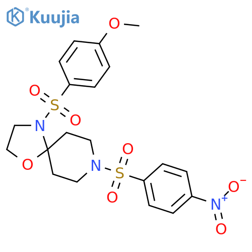 4-(4-methoxybenzenesulfonyl)-8-(4-nitrobenzenesulfonyl)-1-oxa-4,8-diazaspiro4.5decane structure