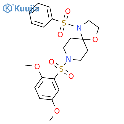 4-(benzenesulfonyl)-8-(2,5-dimethoxybenzenesulfonyl)-1-oxa-4,8-diazaspiro4.5decane structure