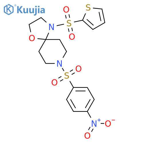 8-(4-nitrobenzenesulfonyl)-4-(thiophene-2-sulfonyl)-1-oxa-4,8-diazaspiro4.5decane structure