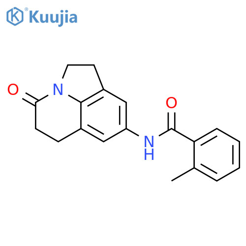 2-methyl-N-{11-oxo-1-azatricyclo6.3.1.0^{4,12}dodeca-4(12),5,7-trien-6-yl}benzamide structure