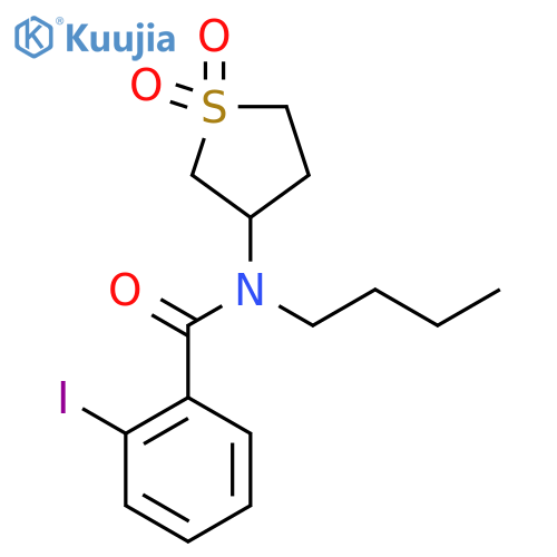 N-butyl-N-(1,1-dioxo-1lambda6-thiolan-3-yl)-2-iodobenzamide structure