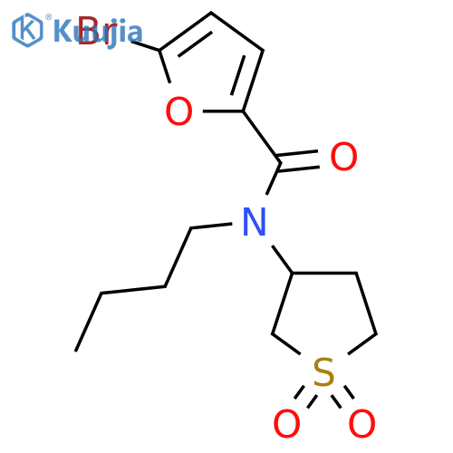 5-bromo-N-butyl-N-(1,1-dioxo-1lambda6-thiolan-3-yl)furan-2-carboxamide structure