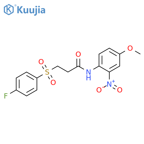 3-(4-fluorobenzenesulfonyl)-N-(4-methoxy-2-nitrophenyl)propanamide structure