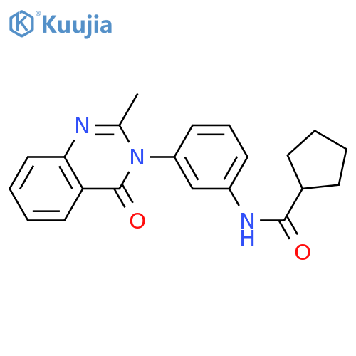 N-3-(2-methyl-4-oxo-3,4-dihydroquinazolin-3-yl)phenylcyclopentanecarboxamide structure