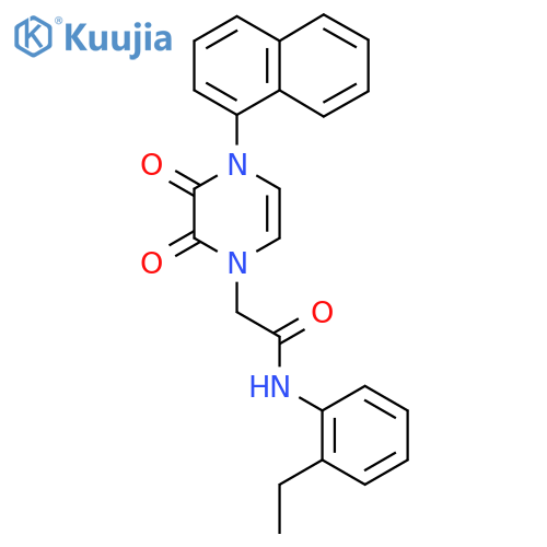 N-(2-ethylphenyl)-2-4-(naphthalen-1-yl)-2,3-dioxo-1,2,3,4-tetrahydropyrazin-1-ylacetamide structure