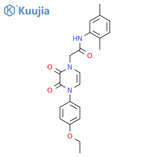 N-(2,5-dimethylphenyl)-2-4-(4-ethoxyphenyl)-2,3-dioxo-1,2,3,4-tetrahydropyrazin-1-ylacetamide structure
