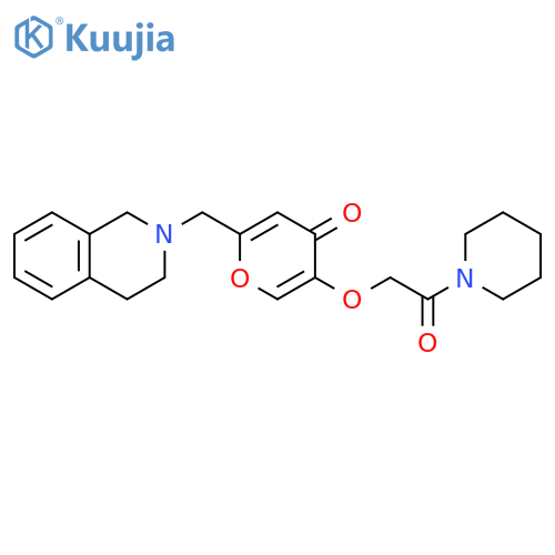 5-2-oxo-2-(piperidin-1-yl)ethoxy-2-(1,2,3,4-tetrahydroisoquinolin-2-yl)methyl-4H-pyran-4-one structure