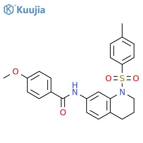 4-methoxy-N-1-(4-methylbenzenesulfonyl)-1,2,3,4-tetrahydroquinolin-7-ylbenzamide structure