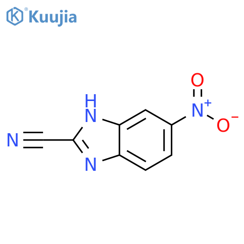 1H-Benzimidazole-2-carbonitrile,6-nitro- structure