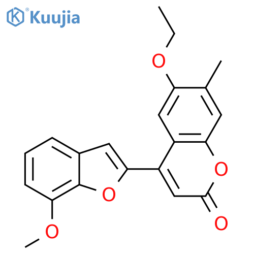 6-ethoxy-4-(7-methoxy-1-benzofuran-2-yl)-7-methyl-2H-chromen-2-one structure
