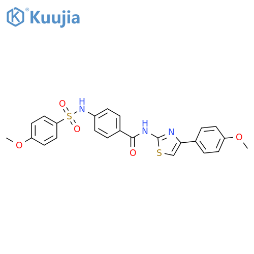 4-(4-methoxybenzenesulfonamido)-N-4-(4-methoxyphenyl)-1,3-thiazol-2-ylbenzamide structure