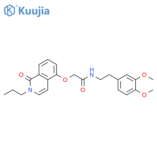 N-2-(3,4-dimethoxyphenyl)ethyl-2-(1-oxo-2-propyl-1,2-dihydroisoquinolin-5-yl)oxyacetamide structure