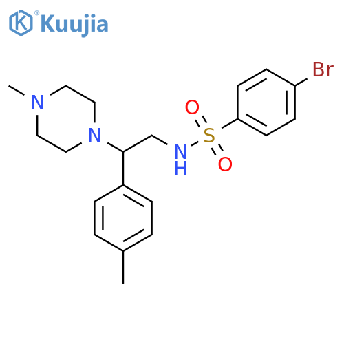 4-bromo-N-2-(4-methylphenyl)-2-(4-methylpiperazin-1-yl)ethylbenzene-1-sulfonamide structure