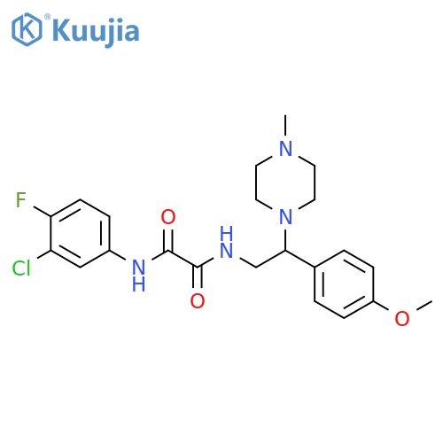 N-(3-chloro-4-fluorophenyl)-N'-2-(4-methoxyphenyl)-2-(4-methylpiperazin-1-yl)ethylethanediamide structure