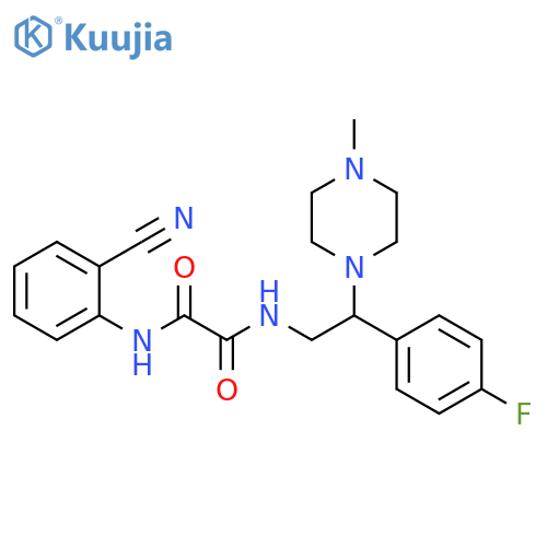 N-(2-cyanophenyl)-N'-2-(4-fluorophenyl)-2-(4-methylpiperazin-1-yl)ethylethanediamide structure
