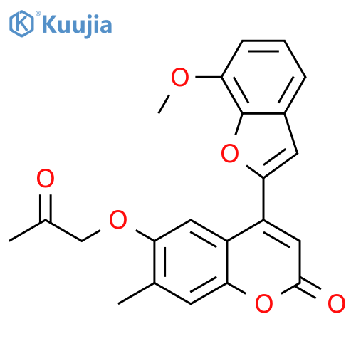 4-(7-methoxy-1-benzofuran-2-yl)-7-methyl-6-(2-oxopropoxy)-2H-chromen-2-one structure