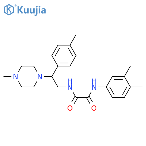 N-(3,4-dimethylphenyl)-N'-2-(4-methylphenyl)-2-(4-methylpiperazin-1-yl)ethylethanediamide structure