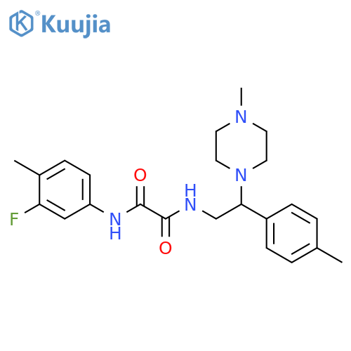 N-(3-fluoro-4-methylphenyl)-N'-2-(4-methylphenyl)-2-(4-methylpiperazin-1-yl)ethylethanediamide structure