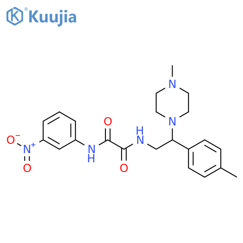 N'-2-(4-methylphenyl)-2-(4-methylpiperazin-1-yl)ethyl-N-(3-nitrophenyl)ethanediamide structure