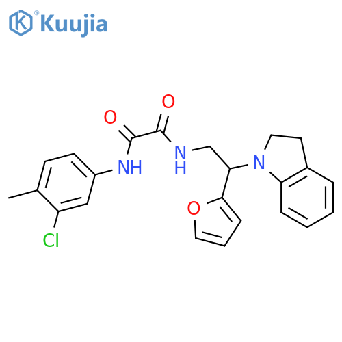 N'-(3-chloro-4-methylphenyl)-N-2-(2,3-dihydro-1H-indol-1-yl)-2-(furan-2-yl)ethylethanediamide structure