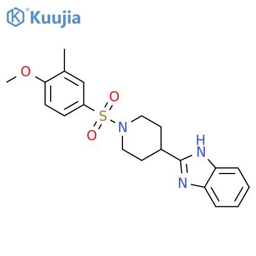 2-1-(4-methoxy-3-methylbenzenesulfonyl)piperidin-4-yl-1H-1,3-benzodiazole structure