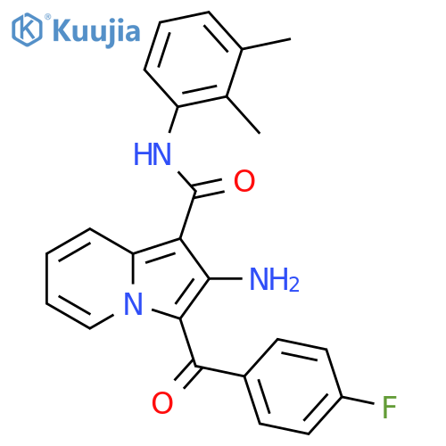 2-amino-N-(2,3-dimethylphenyl)-3-(4-fluorobenzoyl)indolizine-1-carboxamide structure