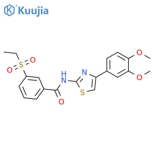 N-4-(3,4-dimethoxyphenyl)-1,3-thiazol-2-yl-3-(ethanesulfonyl)benzamide structure