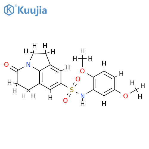 N-(2,5-dimethoxyphenyl)-11-oxo-1-azatricyclo6.3.1.0^{4,12}dodeca-4(12),5,7-triene-6-sulfonamide structure